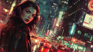 Mysterious Urban Nightlife Wallpaper