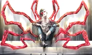 Mysterious Uta From Tokyo Ghoul In A Dark Setting Wallpaper