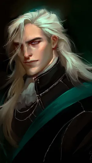 Mysterious White Haired Man Art Wallpaper