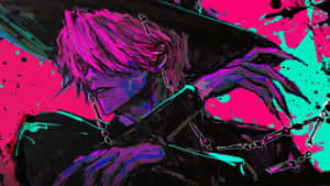 Mystery Saja Dark Neon Art Wallpaper