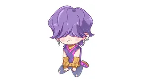 Mystery Saja Purple Hair Character Wallpaper