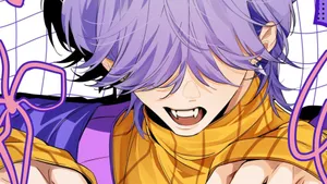 Mystery Saja Purple Hair Character Wallpaper