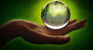 Mystic Crystal Ball On A Dark Background Wallpaper