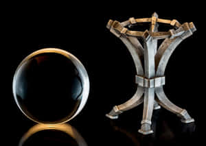 Mystic Crystal Ball On Dark Background Wallpaper