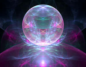 Mystic Crystal Ball On Dark Background Wallpaper
