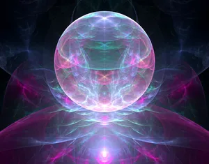 Mystic Crystal Ball On Dark Background Wallpaper