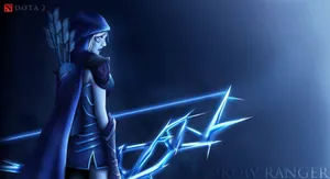 Mystic Drow Ranger In An Enchanted Forest Wallpaper