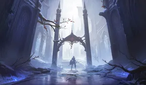 Mystic_ Frozen_ Cathedral_ Adventure Wallpaper