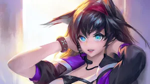 Mystic Gaze Anime Girl Wallpaper