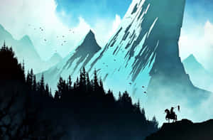 Mystic_ Mountain_ Silhouette Wallpaper