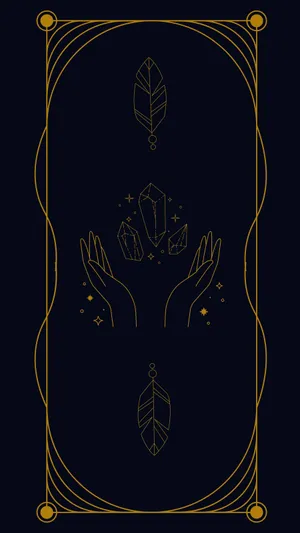 Mystic Tarot Card Design Wallpaper