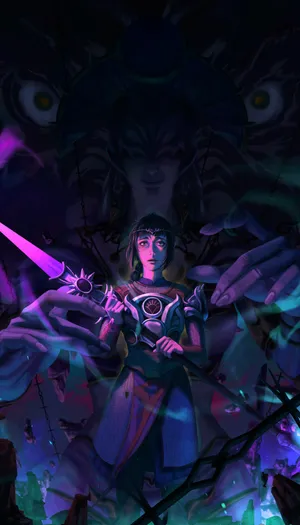 Mystic_ Warrior_ Amidst_ Chaos.jpg Wallpaper