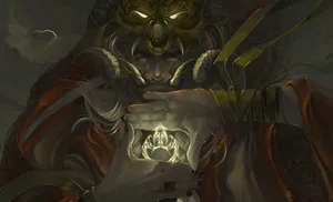 Mystic Wizard Conjuring A Powerful Spell Wallpaper