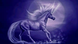 Mystical 3d Unicorn In Dreamy Landscape Wallpaper