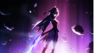 Mystical_ Anime_ Character_ Amidst_ Rubble Wallpaper