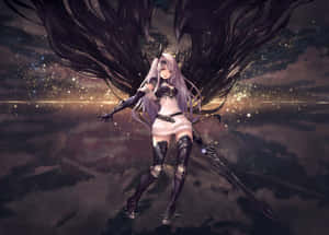 Mystical_ Anime_ Demon_ Girl_with_ Wings Wallpaper