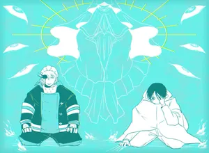 Mystical_ Anime_ Duo_ Meditation Wallpaper