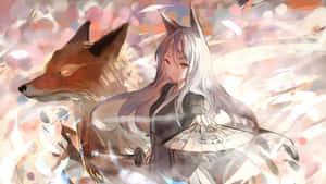 Mystical Anime Fox Spirit Wallpaper