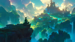 Mystical Anime Landscape Wallpaper