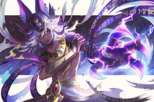 Mystical Anubis Warrior Artwork Wallpaper