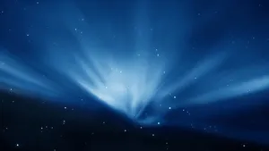 Mystical Blue Light Rays Wallpaper