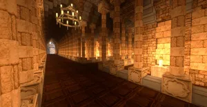 Mystical_ Castle_ Corridor Wallpaper