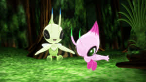 Mystical Celebi In The Deep Forest Wallpaper