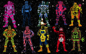 Mystical Celestials In Night Sky Wallpaper