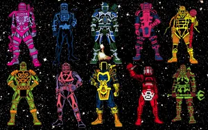 Mystical Celestials In Night Sky Wallpaper