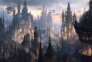 Mystical_ Cityscape_ Urban_ Fantasy_ Art Wallpaper