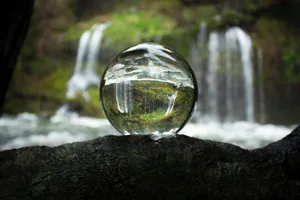 Mystical Crystal Ball In Nature Wallpaper
