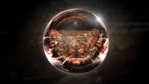 Mystical Crystal Ball On A Starry Night Wallpaper
