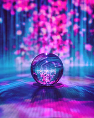 Mystical Crystal Ball On Dark Background Wallpaper