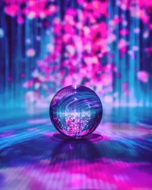 Mystical Crystal Ball On Dark Background Wallpaper