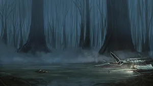 Mystical Dagobah Swamp Landscape Wallpaper