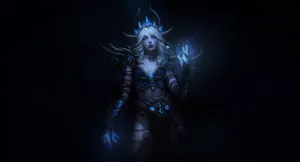 Mystical Dark Queen In Enchanted Forest Wallpaper