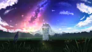 Mystical Doorwayin Field Suzume No Tojimari Wallpaper