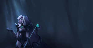 Mystical Drow Ranger Amidst The Shadows. Wallpaper