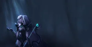Mystical Drow Ranger Amidst The Shadows. Wallpaper