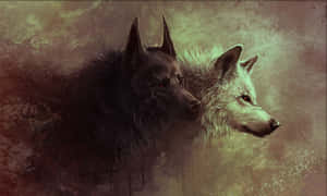 Mystical_ Dual_ Wolf_ Spirits.jpg Wallpaper