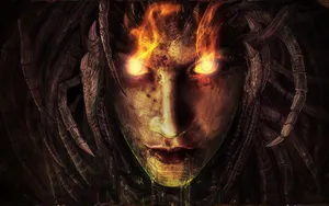 Mystical Evil Witch And Dark Castle Wallpaper