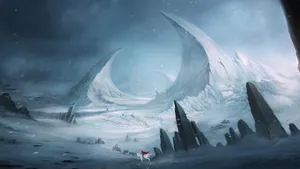 Mystical Fantasy Landscape At Dawn Wallpaper