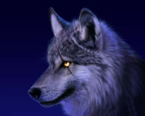 Mystical Fierce Wolf Wallpaper