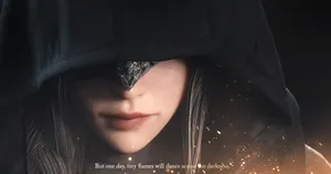 Mystical Fire Keeper Holding A Flame Wallpaper