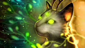 Mystical_ Forest_ Cat Wallpaper