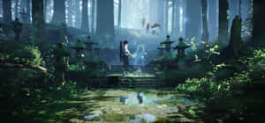 Mystical Forest Confrontation Wallpaper