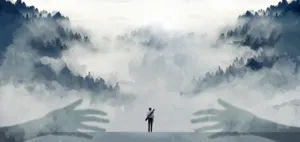 Mystical Forest Giant Hands Wallpaper