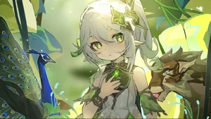 Mystical Forest Guardian Nahida Wallpaper