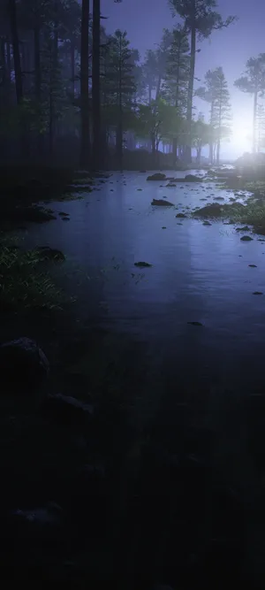 Mystical_ Forest_ Stream_at_ Twilight.jpg Wallpaper