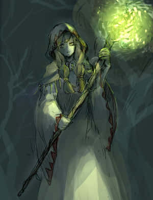 Mystical Forest White Mage Wallpaper